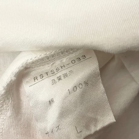 MADE IN JAPAN製 ROCSTAR 無地ショートスリーブTシャツ ホワイト Lサイズ
