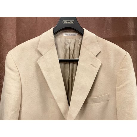 MADE IN CANADA製 RALPH LAUREN made expressly for Dillard's スウェードレザー調テーラードジャケット アイボリー 44Rサイズ