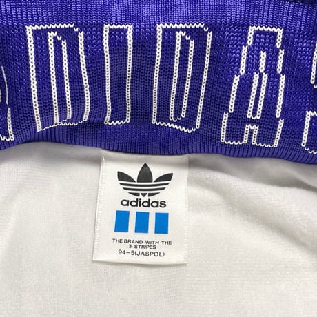 DESCENTE製 80~90s adidas フード付きフルジップナイロンジャケット ホワイト Lサイズ