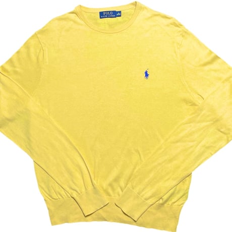 POLO RALPH LAUREN コットンカシミヤセーター イエロー Mサイズ
