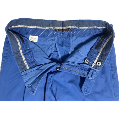 MADE IN ROMANIA製 PT01 PER BEAMS F SLIM FIT コットンカラースラックス ブルー 44サイズ