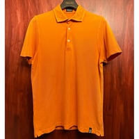 【BEAMS F 取り扱い】 MADE IN ITALY製 Drumohr 半袖鹿の子ポロシャツ オレンジ Mサイズ