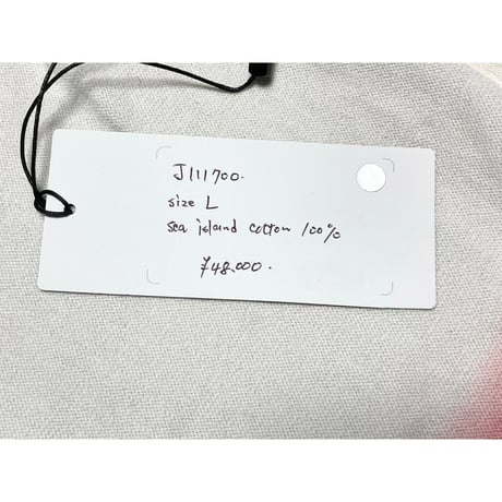☆タグ付き新古品☆ MADE IN ENGLAND製 JOHN SMEDLEY×m's braque Wネーム シーアイランドコットンフルジップパーカー トリコロール Lサイズ