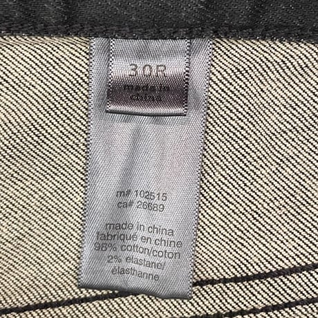 john varvatos ストレッチブラックデニムパンツ ブラック W30Rサイズ