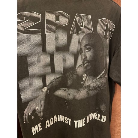 2PAC「ME AGAINST THE WORLD」BAiBoNボディ ラップTシャツ ブラック Lサイズ