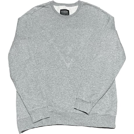 GUESS ロゴ入り長袖スウェットトレーナー グレー Mサイズ