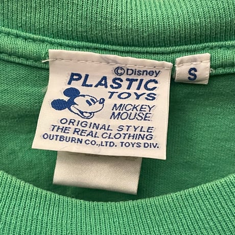 MADE IN USA製 PLASTIC TOYS MINNIE MOUSE プリントTシャツ グリーン Sサイズ
