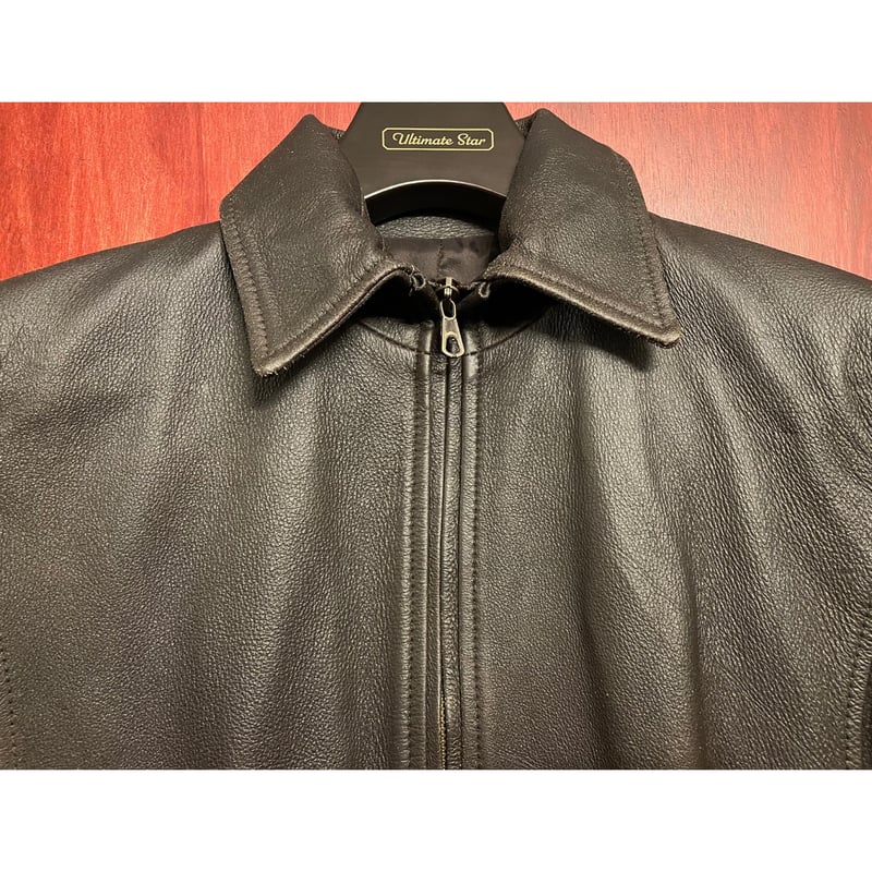 MADE IN ITALY製 Le Verseau VERA PELLE 襟付きレザージャケッ 