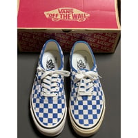 ▲訳あり商品▲ 箱付き VANS AUTHENTIC 44 Dx スニーカー ブルーギンガムチェック US7.5/25.5cm