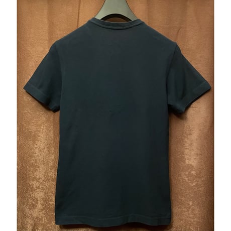 MADE IN ITALY製 GUY ROVER PER nano universe ヘンリーネック鹿の子Tシャツ ネイビー XSサイズ