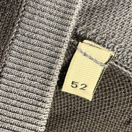 MADE IN ITALY製 BALLANTYNE Vネックアーガイル柄コットンセーター ネイビー 52サイズ
