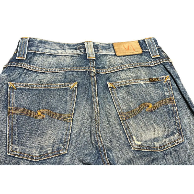 MADE IN ITALY製 Nudie Jeans デニムパンツ ライトインディゴ W28/...