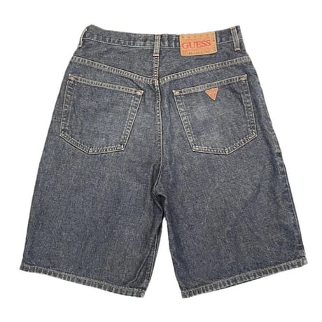 希少 MADE IN USA製 GUESS JEANS デニムハーフパンツ インディゴ W30サイズ