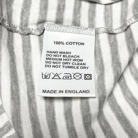 MADE IN ENGLAND製 SUNSPEL クルーネックボーダー長袖Tシャツ グレー Lサイズ