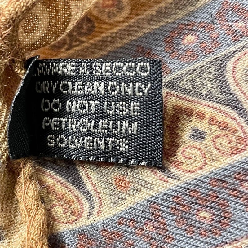 MADE IN ITALY製 ETRO ペイズリー柄ウールシルクストール マルチ MADE IN ITALY製 ETRO ペイズリー柄ウールシルクストール マルチ