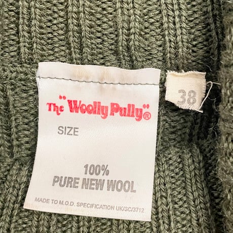 MADE IN UK製 The Woolly Pully ミリタリー ニューウール タートルネックセーター オリーブ 38サイズ
