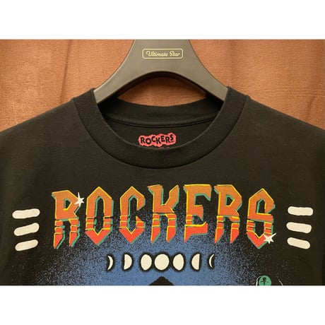 ▲訳あり商品▲ MADE IN USA製 ROCKERS NYC プリントTシャツ ブラック Sサイズ