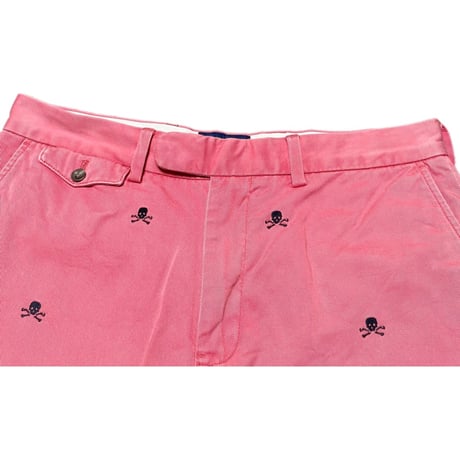 RALPH LAUREN RUGBY スカル柄ハーフパンツ ピンク W31サイズ