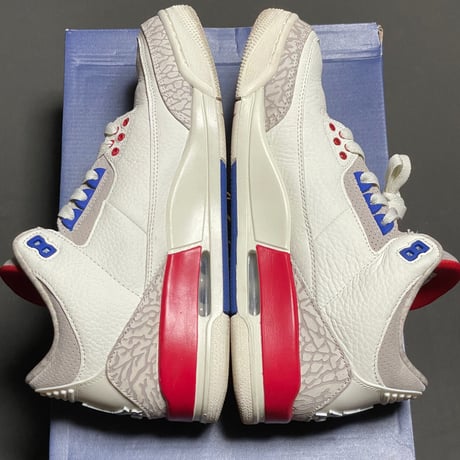 箱、黒タグ、納品書付き NIKE AIR JORDAN3 INTERNATIONAL FLIGHT スニーカー トリコロール US8/26cm
