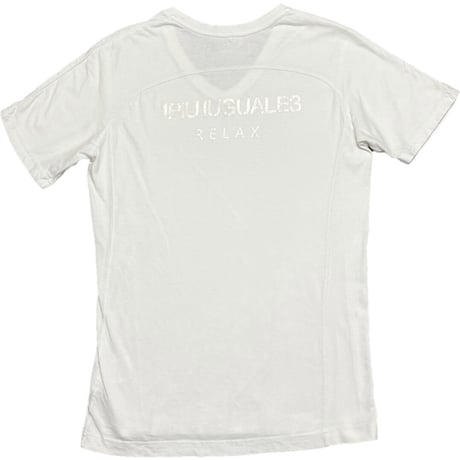 ▲訳あり商品▲ 1PIU1UGUALE3 RELAX VネックTシャツ ホワイト Lサイズ