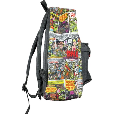 Herschel Supply × SANTA CRUZ Wネームコラボアメコミ柄バックパック ブラック Fサイズ