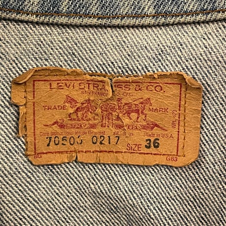 MADE IN USA製 Levi's 70506-0217 90's デニムジャケット ライトインディゴ 36サイズ