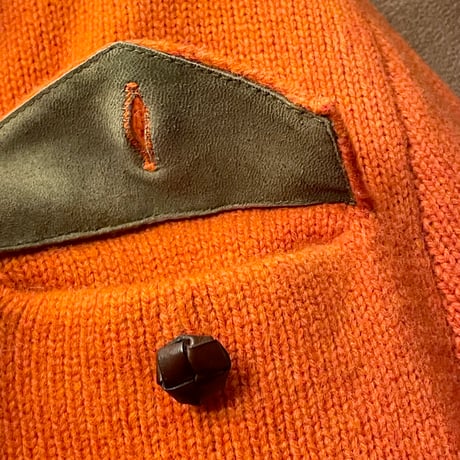 RALPH LAUREN RUGBY ショールカラーウールセーター オレンジ Sサイズ
