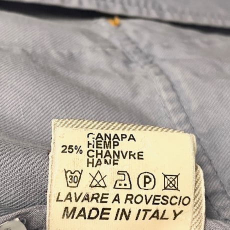 ▲訳あり商品▲ MADE IN ITALY製 JACOB COHEN テーラードジャケット型コットンヘンプジャケット サックスブルー Lサイズ