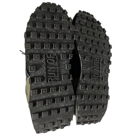 箱付き MADE IN ITALY製 RUN OF BLACK MAMBA レザースニーカー ブラック 40サイズ