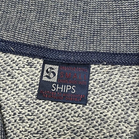 MADE IN JAPAN製 SHIPS ショールカラースウェットトレーナー ネイビー Sサイズ