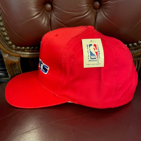 レア タグ付き 80~90s NBA Washington Bullets OTTOボディ ヴィンテージスナップバックキャップ レッド