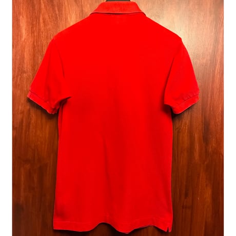 希少 MADE IN JAPAN製 80s 大沢商会 CHEMISE LACOSTE 半袖鹿の子ポロシャツ レッド 2サイズ