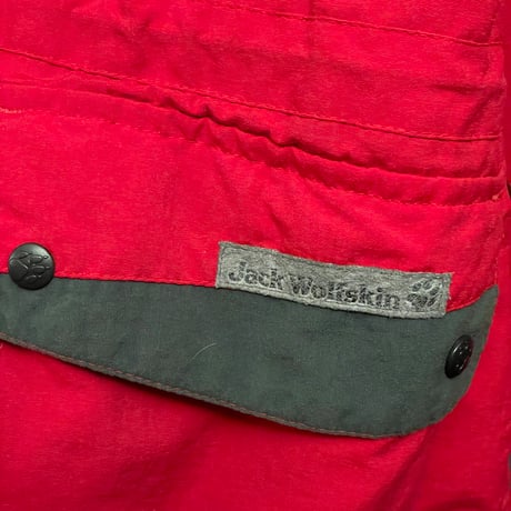 MADE IN POLAND製 90s Jack Wolfskin ナイロンマウンテンジャケット レッド Mサイズ
