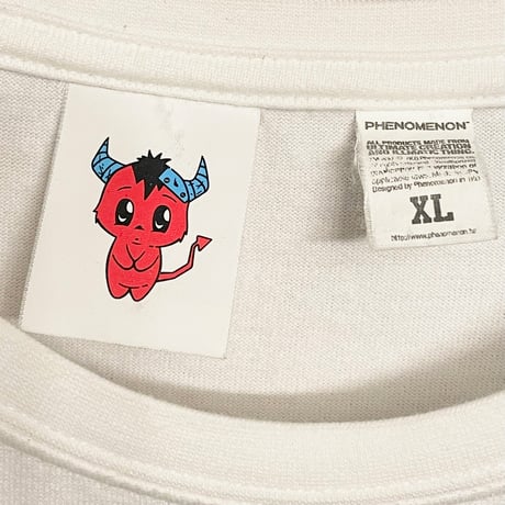 レア MADE IN JAPAN製 PHENOMENON 2008年モデル レッドデビル プリントTシャツ ホワイト XLサイズ