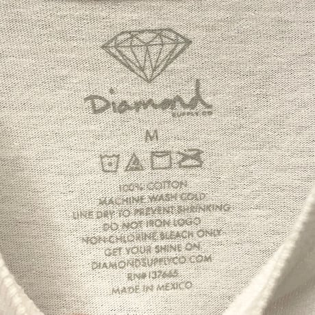 MADE IN MEXICO製 Diamond Supply Co. 半袖プリントTシャツ ホワイト Mサイズ