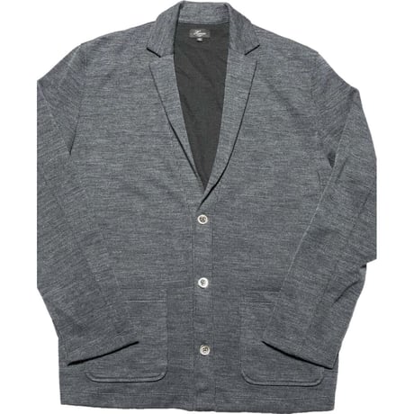 ▲訳あり商品▲ MADE IN JAPAN製 Harriss PARIS ニットテーラードジャケット グレー 42サイズ