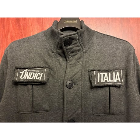 MADE IN ITALY製 UNDICI ITALIA スウェットジャケット チャコールグレー Sサイズ
