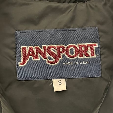 MADE IN USA製 JANSPORT ダウンジャケット ブラック×グレー Sサイズ