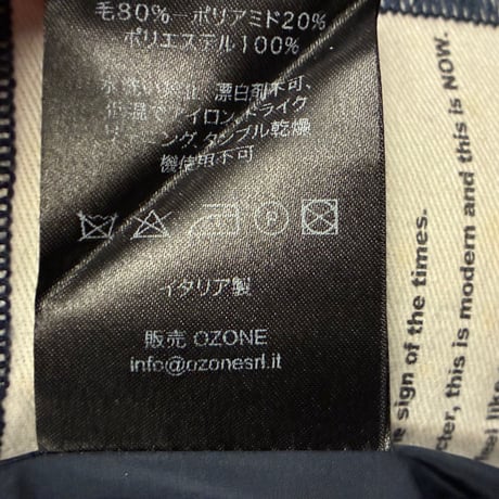 ▲訳あり商品▲ MADE IN ITALY製 Bark ニットダッフルコート ネイビー XSサイズ