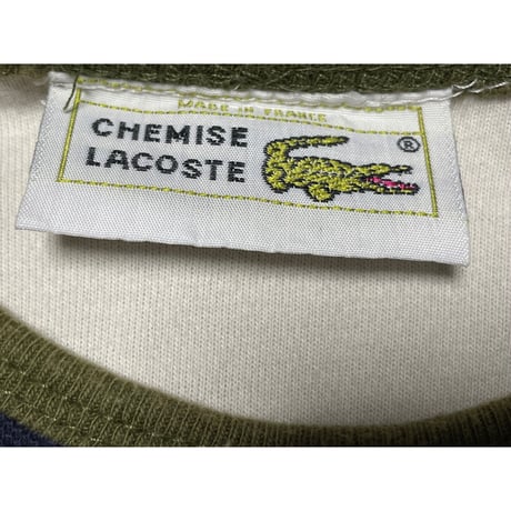 MADE IN FRANCE製 LACOSTE クレイジーパターンパッチワークタンクトップ マルチカラー