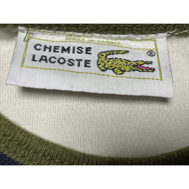 ラコステ　LACOSTE タンクトップ　クレイジーパターン MADE IN FRANCE製 LACOSTE クレイジーパターンパッチワーク
