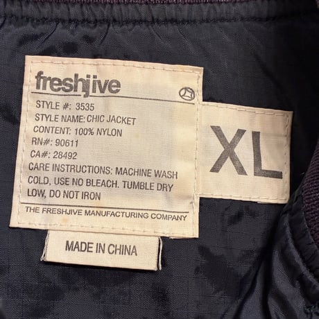 freshjive ナイロンジャケット ネイビー XLサイズ