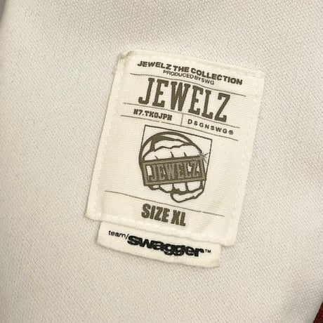 激レア MADE IN JAPAN製 SWAGGER 2003年モデル JEWELZ シーズン ツートンカラーベースボールジャージ エンジ×ホワイト XLサイズ