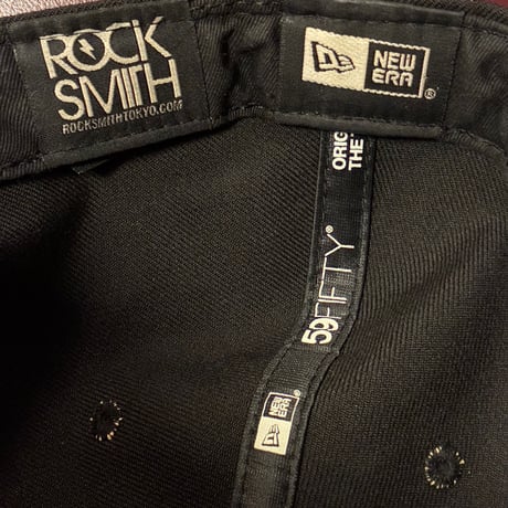 レア NEW ERA × ROCKSMITH コラボレーションモデル 59FIFTY ウールベースボールキャップ ブラック 7-3/4 61.5cm