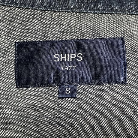MADE IN JAPAN製 SHIPS 長袖デニムウエスタンシャツ インディゴ Sサイズ