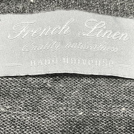 NANO UNIVERSE French Linen Vネックリネンセーター グレー Sサイズ