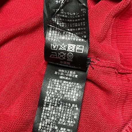 nano&co クルーネックコットンセーター レッド Sサイズ