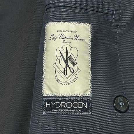 ☆タグ付き新古品☆ MADE IN ITALY製 HYDROGEN × Luigi Bianchi Montova Wネームダブルジャケット ネイビー 48サイズ