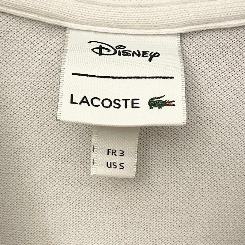 LACOSTE × DISNEY MICKEY MOUSE 刺繍入り半袖鹿の子ポロシャツ