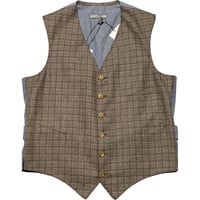 ☆タグ付き新古品☆ MADE IN ITALY製 BOGLIOLI コットンリネンウールジレベスト ブラウン 50サイズ